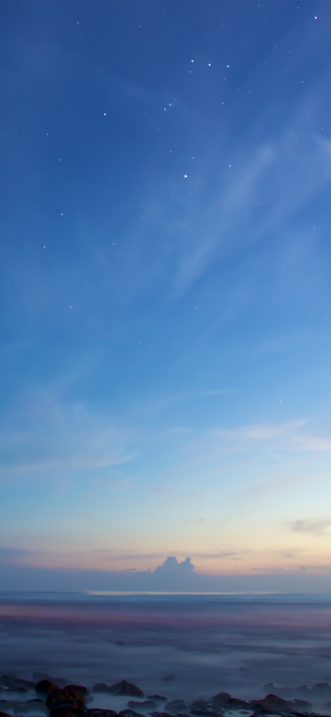 Clear sky Wallpaper 4K, Sunset, Dusk, Blue sky, Starry sky